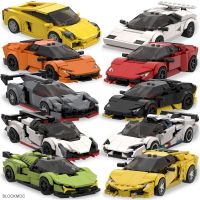 MOC Brick Lambo Poison V2 Gallardo Hurricane Aventador SVJ Countach Sian Miura Racing Sports Car Champion Blocks Retro Cars Toys Building Sets