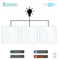 hot！【DT】 BSEED  WIFI Switches 1Gang 3Way Tuya Wall 3Pack