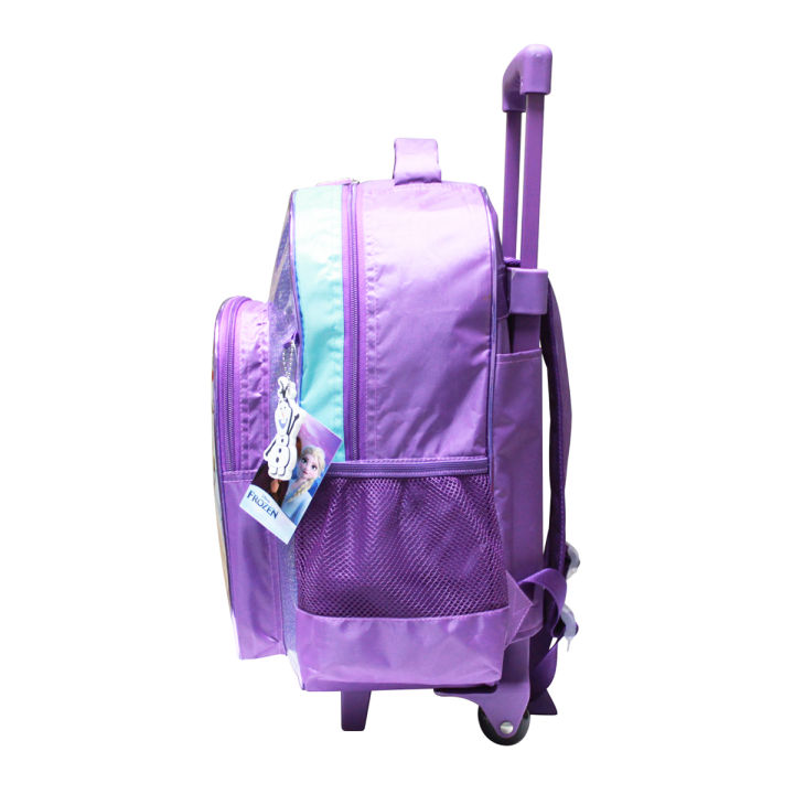 กระเป๋าเด็ก-kids-bag-กระเป๋าเป้เด็ก-กระเป๋านักเรียน-สินค้าขายดี-ลายการ์ตูนลิขสิทธิ์แท้-กระเป๋าเป้ล้อลาก-15-นิ้ว-frozen-fz91-862