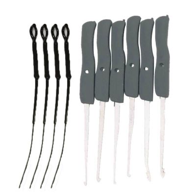 【YF】 10pc/Set Stainless Steel Lock Pick Set Locksmith Tool Pin Broken Key Extractor Remove Hooks Tools