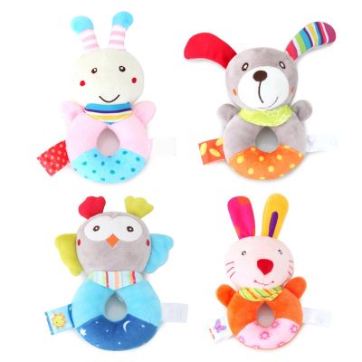 Cartoon Baby Toys 0-12 Months for Newborn Soft Rattle Plush Toy Infant Toddler Baby Educational Mobiles Toys Kids Birthday Gifts