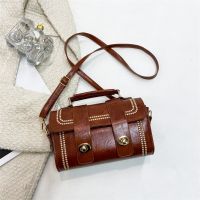 [COD] design retro bag female autumn and winter 2023 new trendy all-match fashion cylinder Messenger