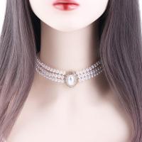 JOSALEM เครื่องประดับอัญมณีหรูหราสไตล์ Hepburnesque มุกบุคลิกภาพสไตล์เกาหลี Choker พลอยเทียมเครื่องประดับอัญมณีสร้อยสตรี