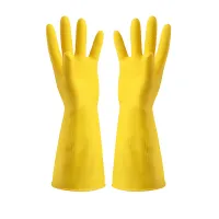 ถุงมือ ถุงมือยางpvcหนา ถุงมือล้างจาน ถุงมือยาวยืดหยุ่นกันน้ำ ถุงมือ ถุงมือเอนกประสงค์ ใช้ซ้ำได้ ป้องกันผิวหนัง ถุงมือกันลื่นสำหรับงานบ้าน