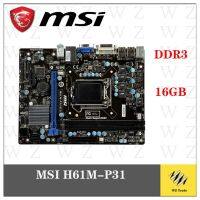 WZ MSI H61M-P31 p20 v26 original motherboard DDR3 LGA 1155 H61 used Desktop Motherboard B75 Z77 I3 I5 I7