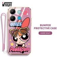 VRQR Powerpuffy เคสโทรศัพท์สำหรับหญิงสาวน่ารักสำหรับ Infinix Note 30i Note 30 Pro 4G 5G Note 30 VIP Smart 7 Tecno 2023 X6710 X678 X6711 X6833B X6515ซูเปอร์เกิร์ลกรอบนุ่มบางพิเศษ (ฟรีสายคล้องรวม)