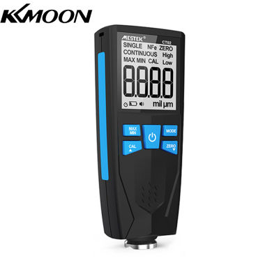 KKmoon ความหนาจอแสดงผล LCD,รถยนต์รถเคลือบสีเครื่องทดสอบความหนาสีรถยนต์หน่วย Um/mil สลับฟิล์มมิเตอร์วัดความหนาที่มีฟังก์ชั่นปลุก