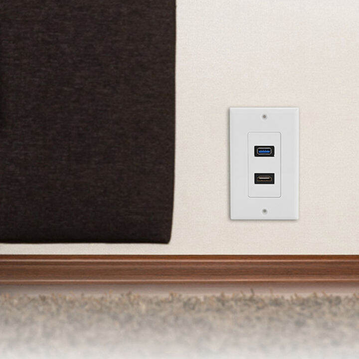 เต้ารับติดผนัง-hdmi-usb-ที่แข็งแกร่งคุณภาพสูงช่องเสียบ-hdmi-usb-ทนทานปลอดภัยสำหรับสายไฟวิศวกรรมบ้านเชื่อมต่อง่ายไม่มีการเชื่อม