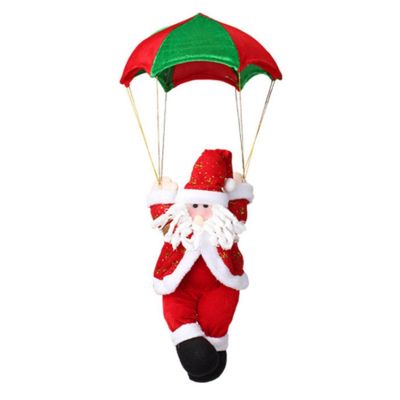 Parachute Santa Claus Christmas Decorations Outdoor Parachute Santa Claus Doll Pendant New Year Decor Ornaments