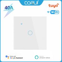 ℗ CORUI Tuya WIFI Bluetooth Smart Water Heater Boiler Switch 40A 8000W EU Stadanrd Smart Switch Work With Alexa Google Home