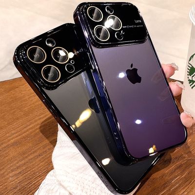 Luxury Electroplate Transparent Phone Case For iPhone 14 13 12 11 Pro Max XR XS X 7 8 Plus Soft Silicone Shockproof Bumper Cover