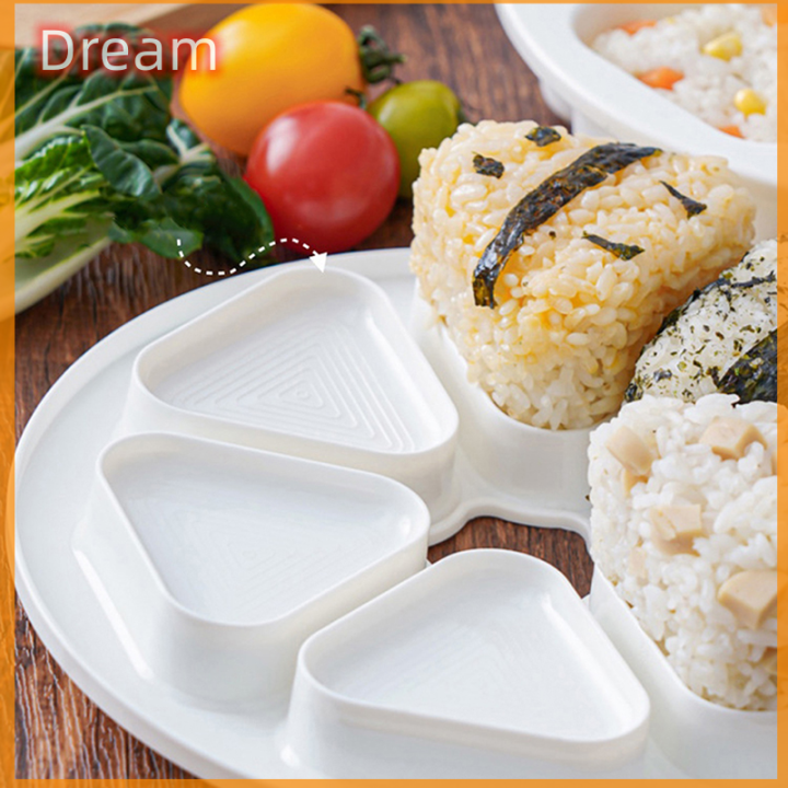 ความฝัน1ชิ้น6-in-1แม่พิมพ์ทำซูชิ-diy-สามเหลี่ยมเครื่องกด-onigiri-ที่ทำซูชิไม่ติด