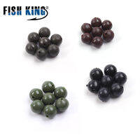 FISH KING 100 pcs 5/6/7/8 มม. ลูกปัดตกปลา Feeder เบ็ดตกปลาส่วนประกอบปลาคาร์พเหยื่อกรง Stoppers ลูกปัดปลาคาร์พ Fishing Tackles-anyengcaear