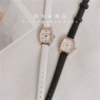 【Hot Sale】 Japan and South Korea ins style square watch female literary retro belt exquisite thin dial simple temperament