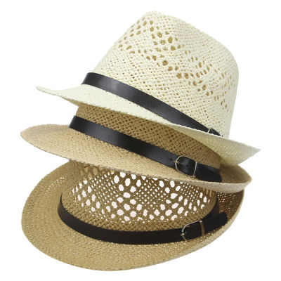 [hot]Man Hat Sumner Straw Hats Beach Panamas Belts Formal Casual Solid Sun Protection Hats for Women Jazz Cap for Men Sombrero Hombre