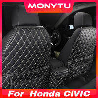 แผ่นเบาะรถยนต์สำหรับ11th Gen Honda Civic Fe แผ่นกันเตะที่คลุมที่ป้องกันที่นั่งด้านหลังหนัง PU อุปกรณ์ตกแต่งภายใน2022 2023