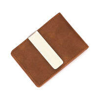 wenleshang แฟชั่นผู้ชาย PU Leather Bifold เงินคลิป Multi functional Metal CLAMP กระเป๋าสตางค์การ์ด