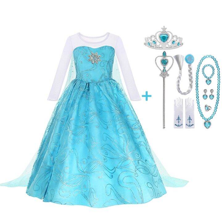 disney-girls-frozen-elsa-princess-dresses-kids-cosplay-snow-queen-carnival-party-mesh-clothing-children-birthday-outfit-costume