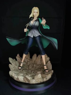 อะนิเมะนารูโตะ Shippuden Tsunade Battle Ver. ของขวัญตุ๊กตาโมเดลของเล่นเด็กสะสมรูปปั้นตุ๊กตาขยับแขนขาได้ PVC GK 28Cm