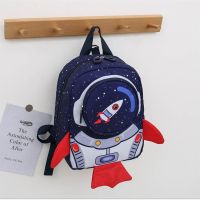 New Large-Capacity Schoolbag Lovely 3D Cartoon Rocket Lightweight School Bookbag Anti Lost Children Printed Waterproof Bagpack