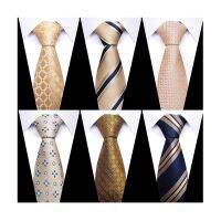 Wholesale 160 Colors Fashion 7.5 cm Silk Tie Men Gold Fit Wedding Luxury Party Suit Accessories Group Slim Necktie Gravatas Gift Ties