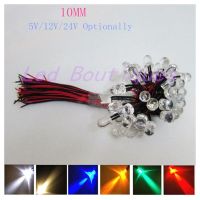 【cw】 100PCS DC5V/12V/24V Optionally 3mm/5mm/10mm Red/blue/green/white/yellow color 20cm wire length Pre-Wired LED ！