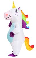 Inflatable Unicorn Costume Adult Kids Rainbow Halloween Costumes For Wommen Men Adult Carnival Mascot Purim Christmas Cosplay