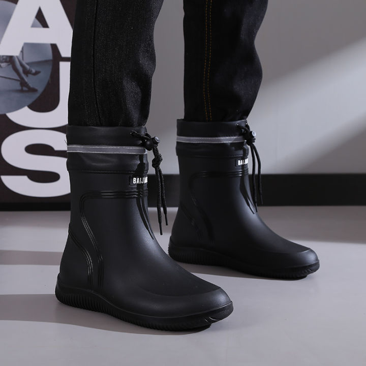 onesunnys-รองเท้ากันฝนผู้ชายใหม่-รองเท้ายาง-รองเท้ารัดตัว-รองเท้ากันฝนขนาดใหญ่-รองเท้าผู้ชายฤดูฝน39-45-จัดส่งที่รวดเร็ว