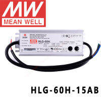 เดิมหมายถึงดี HLG-60H-15AB สำหรับถนนเรือนกระจกสูงเบย์ที่จอดรถ Meanwell 60W แรงดันคงที่คงที่ในปัจจุบันนำไดร์เวอร์