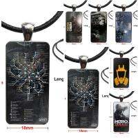 Metro 2033 Metro Last Light For Women Fashion Jewelry Design Fashion Vintage Glass Women Rectangle Necklace Pendants Picture Hangers Hooks