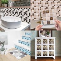 Household Retro Wear-Resistant 3D Mosaic Crystal Tile Stickers DIY Waterproof Self-Adhesive Wall Stickers