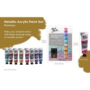 Bộ màu nhũ acrylic Mont Marte Metallic Acrylic Paint Intro Set Premium