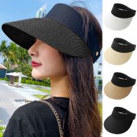 2022 Summer Female Sun Hats Big Brim Fashion Straw Hat Casual Outdoor Beach Cap For Women UV Protected Empty Top Caps New