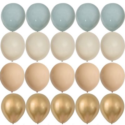 15/20PCS 10inch Retro Balloon Set Vintage Blue Series Balloons for Wedding Happy Birthday Party Decoration DIY Gifts Supplies Balloons