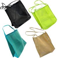 Large Mesh Beach Bag Foldable Beach Bags with Handles Lightweight Mesh Tote Bag for Beach Mesh Beach Tote for Toys Towel Beach Essentials richly