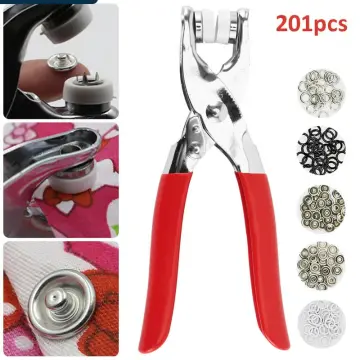 200pcs Snap Fasteners Kit with Pliers 9.5mm Metal Button Snap Fasteners DIY  Snap Button Set