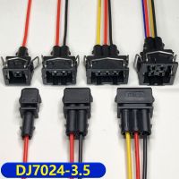 DJ7024-3.5 injector plug harness sealing waterproof connector 1/2/3/4 pin water temperature sensor socket wire length 15cm