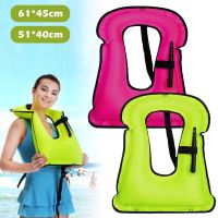 Inflatable Snorkel Vest Swim Vest Adults/Children Light Snorkeling Jacket Adjustable Floatage Buoyancy Aid Swimming Vest