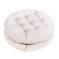 ◑ Inyahome Outdoor Round Square Chair Cushion Farmhouse Patio Cushion Premium Comfortable Thick Fill Tufted Floor Wicker Seat Pads