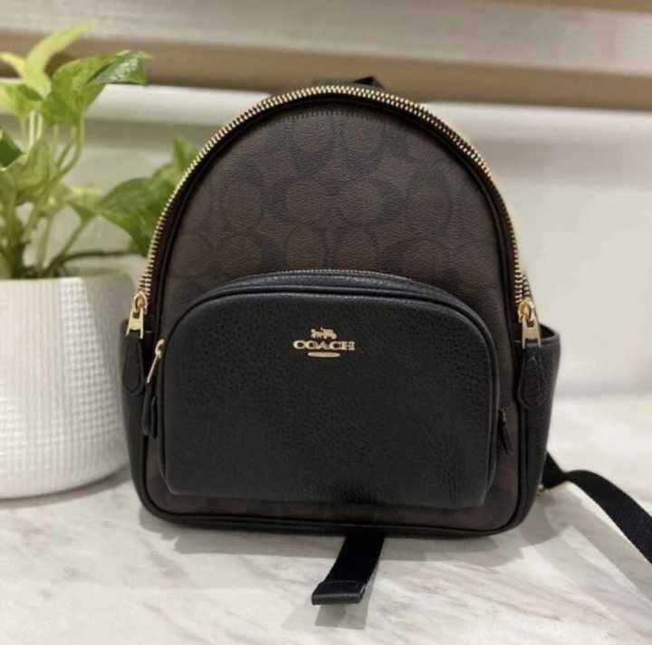 Coach Mini Court Backpack In Signature Canvas Lazada Indonesia