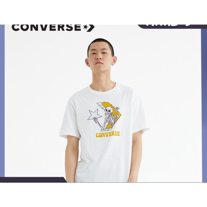 converse-converse-เทรนด์บุคลิกภาพรูปแบบหัวกะโหลกเสื้อยืดแขนสั้นผู้ชายเสื้อกีฬา-10022195-wqn0-5mt8