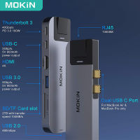 MOKiN HUB USB Type C ถึง HDMI Expansion Dock HUB 3.0 100W PD USB-C Adapter Thunderbolt 3สำหรับ PC Pro แล็ปท็อปอุปกรณ์เสริม