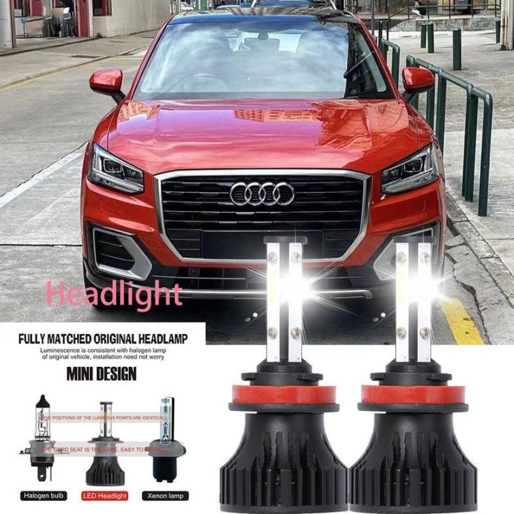 หลอดไฟหน้ารถยนต์-led-lai-40w-6000k-สีขาว-สําหรับ-audi-q2-gab-gag-2016-2023-2pcs