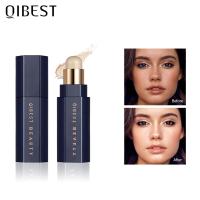 QIBEST ปากกาเน้นข้อความ4สีแท่งเครื่องสำอางคอนทัวร์ปรับสีผิวโทนหน้าสีบลอนซ์คอนซีลเลอร์คอนทัวร์หน้าให้ความสว่างเครื่องสำอาง