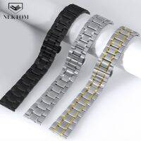 ▣☄□ NEKTOM New Watch Bracelet Strap Black Watchband Genuine Steel Watch Band 22mm Watch Accessories Wristband Pulseira Relogio