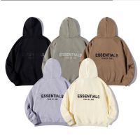 [Spot]❤FOG ESSENTIALS new loose film letters casual long-sleeved hooded sweater for men and women