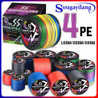 Sougayilang สายเบ็ดตกปลาถัก4เส้น,แรงดึง PE หนา100/300/500ม. เหมาะสำหรับใช้กับเบ็ดตกปลาและรอกต่างๆ