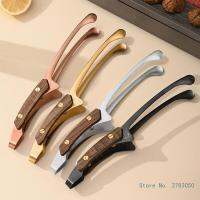 Food Tong Heat Insulated Anti-scalding Grill  Clip Easy to Clean Wooen Handle Stainless Steel Tea Clamp BBQ Tool