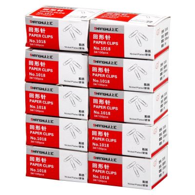 Wholesale 10 Boxes Of Paper Clip Bookmarks Paper Clips Paper Clip Packet Post Electricity Plated Sheet Rust Resistant Layer Stud