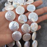 White 20mm Big Size Freshwater Pearl Beads Jewelry Making AA Oblate Cultured Baroque Freshwater Pearl Beads Loose Natural Pearls Strings